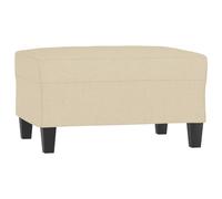 vidaXL Repose-pied pouf de salon crème 70 x 55 x 41 cm tissu