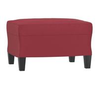 vidaXL Repose-pied Pouf de Chambre à Coucher Tabouret de Canapé Meuble de Salle de Séjour Maison Intérieur Rouge Bordeaux 60x50x41 cm Similicuir