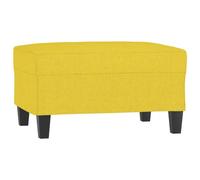 vidaXL Repose-Pied Pouf de Chambre à Coucher Tabouret de Canapé Meuble de Salle de Séjour Maison Intérieur Jaune Clair 70x55x41 cm Tissu