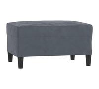 vidaXL Repose-pied 349318 70x55x41 cm Velours Gris foncé