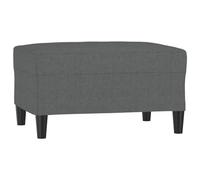 vidaXL Repose-pied pouf – tissu gris foncé – 70x55x41 cm