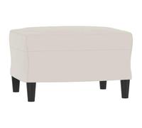 vidaXL Repose-Pied Pouf de Chambre à Coucher Tabouret de Canapé Meuble de Salle de Séjour Maison Intérieur Crème 60x50x41 cm Velours