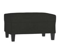 vidaXL Repose-Pied Pouf de Chambre à Coucher Tabouret de Canapé Meuble de Salon Salle de Séjour Maison Intérieur Noir 70x55x41 cm Tissu