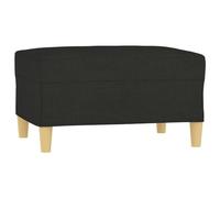 vidaXL Repose-pied pouf tabouret en tissu noir 70x55x41 cm