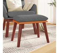vidaXL Repose-pied Pouf de Salon Tabouret de Canapé Meuble de Salle de Séjour Tabouret de Salon Gris Clair 45x29,5x35 cm Tissu et Similicuir 341479 Gris clair G