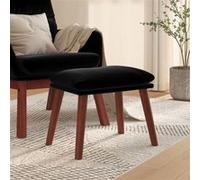 Repose-pied Pouf de Salon Tabouret de Canapé Meuble de Salle de Séjour Tabouret de Salon Intérieur Noir 45x29,5x35 cm Velours 341474