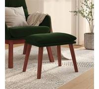 Repose-pied Pouf de Salon Tabouret de Canapé Meuble de Salle de Séjour Tabouret de Salon Intérieur Vert Foncé 45x29,5x35 cm Velours 341470