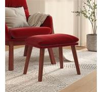 vidaXL Repose-pied Pouf de Salon Tabouret de Canapé Meuble de Salle de Séjour Tabouret de Salon Intérieur Rouge Bordeaux 45x29,5x35 cm Velours Rouge G
