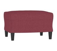 vidaXL Repose-pied Pouf 60x50x41 cm tissu rouge bordeaux