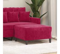 vidaXL Repose-pied Rouge bordeaux 70x55x41 cm Velours
