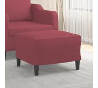 VIDAXL Repose-pied - Rouge bordeaux tissu
