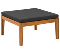 vidaXL Repose-pieds de jardin avec coussin, en bois d'acacia massif, finition naturelle