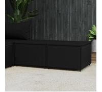 vidaXL Repose-pieds de jardin avec coussins 2 pcs noir résine tressée 319789