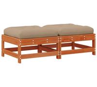 vidaXL Repose-pieds de jardin en bois de pin massif brun ciré