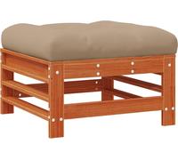 vidaXL Repose-pieds de jardin en bois de pin massif brun ciré