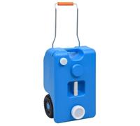 vidaXL Réservoir d'eau sur roues pour camping 25 L Bleu