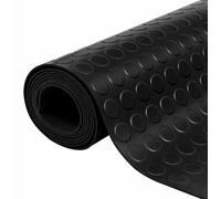 vidaXL Revêtement de sol noir 1 x 5 m en caoutchouc