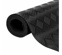 vidaXL Revêtement de sol noir 1 x 5 m en caoutchouc