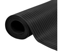 vidaXL Revêtement de sol noir 1 x 5 m en caoutchouc