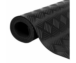 vidaXL Revêtement de sol noir 1 x 5 m en caoutchouc
