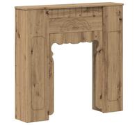 vidaXL Revêtement décoratif pour cheminée, chêne artisanal, 93 x 20 x 89 cm, panneau en bois composite