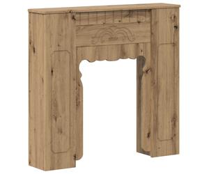 vidaXL Revêtement décoratif pour cheminée, chêne artisanal, 93 x 20 x 89 cm, panneau en bois composite