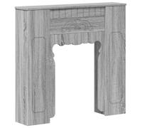 vidaXL Revêtement pour cheminée, couleur Sonoma gris, 93 x 20 x 89 cm, fabriqué en bois composite