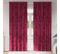 Vidaxl Rideau 2 Pcs Rouge Bordeaux 245 X 140 Cm Velours