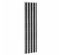 vidaXL Rideau à insectes Chenille Gris et noir 56x200 cm 100% PP, moustiquaire de porte rectangulaire moderne, moustiquaire facile à installer, décoration polyvalente, rideau facile d'entretien pour