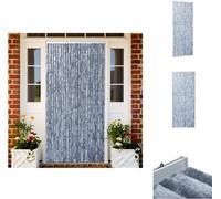 vidaXL Rideau anti-insectes argenté 90x220 cm chenille - Moustiquaire