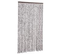 vidaXL Rideau anti-insectes brun et beige 118x220 cm chenille