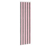 vidaXL Rideau Anti-Insectes en Chenille Gris Argent et Rose