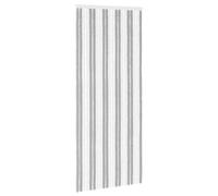 vidaXL Rideau anti-insectes en chenille Gris et blanc 90 x 220 cm