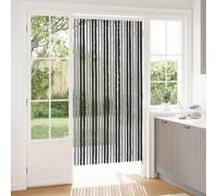 Rideau anti-insectes vidaXL en chenille, gris et noir, 100 x 200 cm