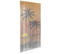 VidaXL Rideau anti-insectes imprimé palmier 100x200 cm bambou, rideau anti-mouches, moustiquaire de porte, rideau 4017445