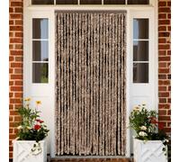 VidaXL Rideau anti-mouches 100x200 cm beige/marron foncé