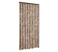 vidaXL Rideau anti-mouches chenille 100x200 cm beige et marron clair