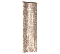 vidaXL Rideau Anti-Mouches Beige et Marron foncé 56x185 cm Chenille