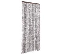 vidaXL Rideau anti-mouches brun et beige 100x200 cm chenille