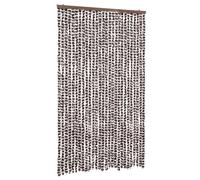 vidaXL Rideau anti-mouches chenille 118x220 cm brun et blanc