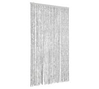 vidaXL Rideau anti-mouches Chenille Gris 100 x 220 cm