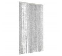 vidaXL Rideau anti-mouches Gris 100x230 cm Chenille