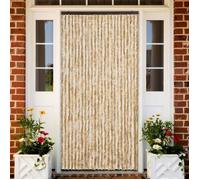 vidaXL Rideau Anti-mouches, Store Anti-insectes avec Crochet, Rideau de Porte Longueur et Largeur Réglables, Beige 100x200 377377