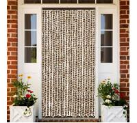 vidaXL Rideau anti-mouches - Beige et Marron