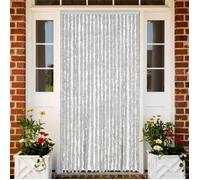 vidaXL Rideau Anti-mouches, Store Anti-insectes avec Crochet, Rideau de Porte Longueur et Largeur Réglables, Gris 90x200 cm 377348