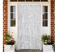 vidaXL Rideau Anti-mouches, Store Anti-insectes avec Crochet, Rideau de Porte Longueur et Largeur Réglables, Gris Clair et 377397