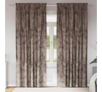 Vidaxl Rideau Avec Des Rideaux 2 Pcs Cappuccino 260 X 140 Cm Velours