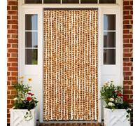 vidaXL Rideau chenille ocre blanc 90x220 cm