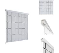 vidaXL Rideau de douche 120x240 cm motif carré - Rideaux de douche