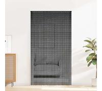 vidaXL Rideau de porte anti-insectes gris foncé 120x220 cm bambou